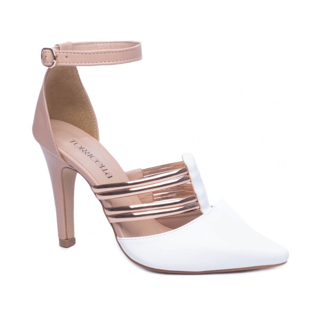 Sapato Scarpin Napa Branco